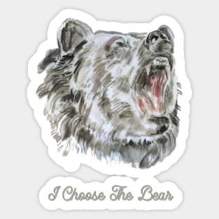 I Choose The Bear - Art Sticker